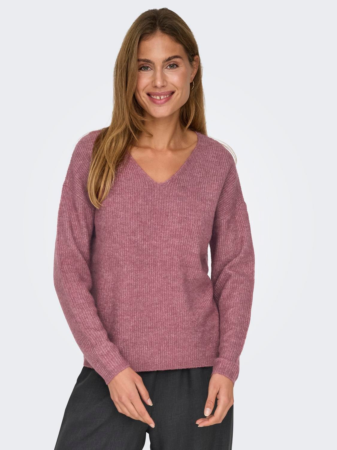 ONLCAMILLA Strickpullover Crushed Berry
