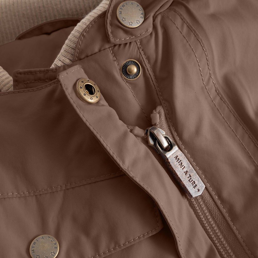 Køb Mini A ture Chestnut Brown Matwisti Fleece Lined Snowsuit. GRS