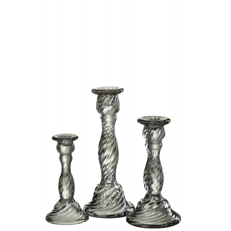Chandelier en verre gris 11x11x20cm