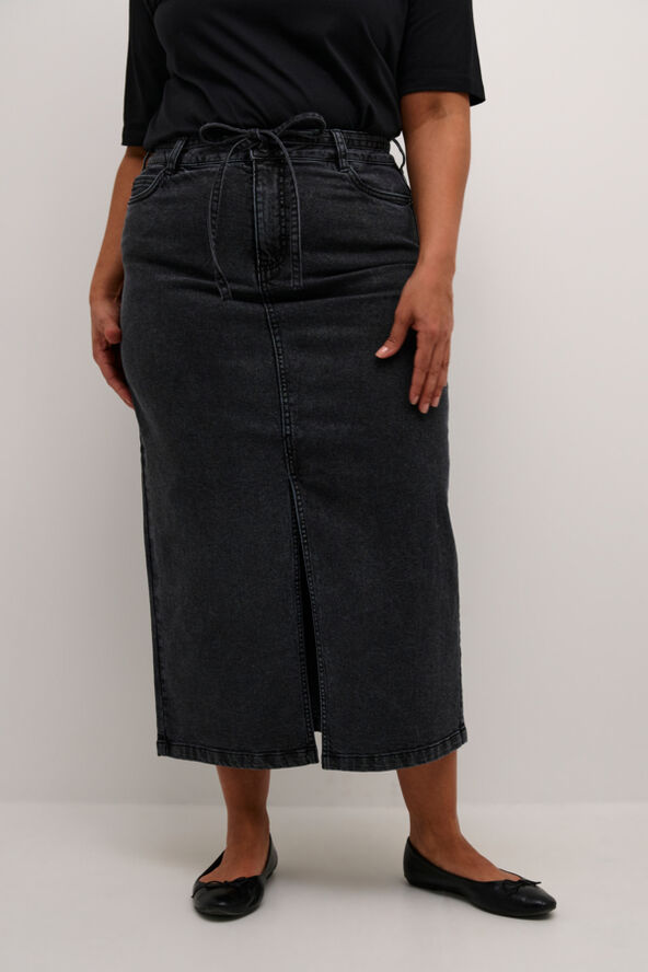 Kaffe Curve KCgima Denim Skirt Dark grey denim