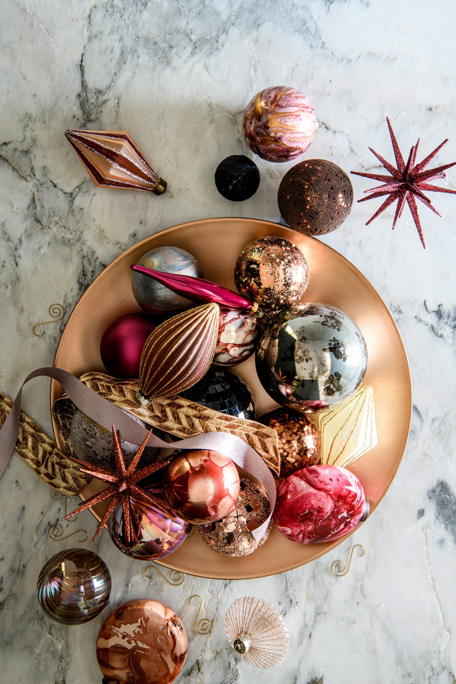 House of Seasons decoratiebord Mila brons D 40 H 2 cm