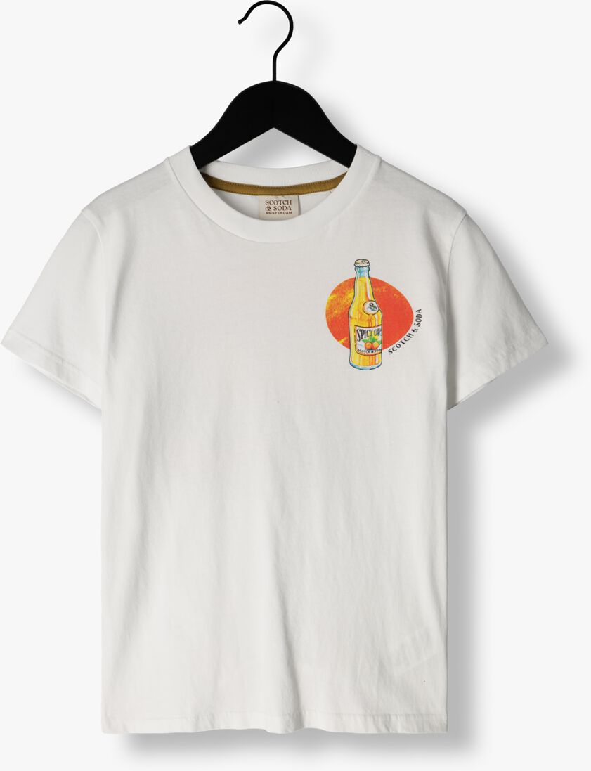 SCOTCH & SODA witte scotch & soda t-shirt relaxed fit short sleeved artwork