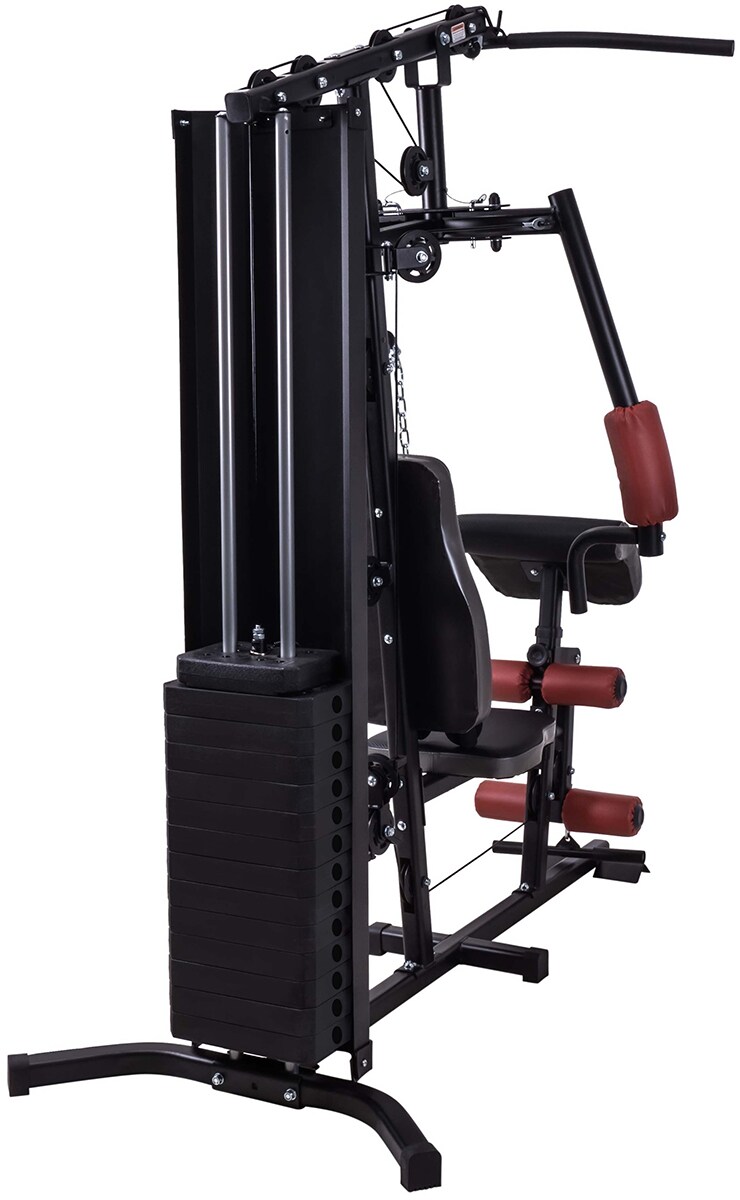 Miweba Sports 50in1-Kraftstation MK500 Pro, Fitnessstation mit ca. 60 kg Seilzug, Butterfly, Zugturm