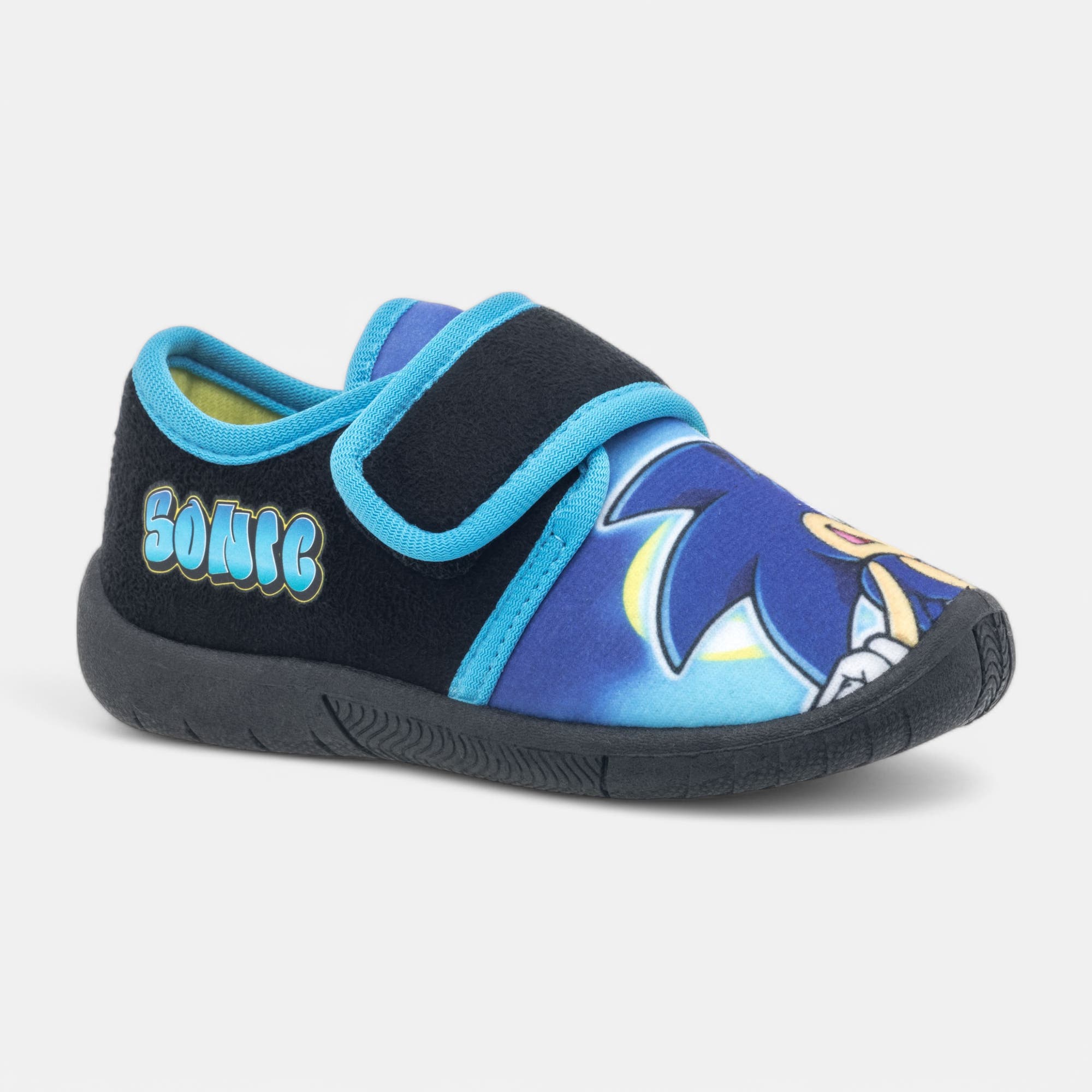 Pantoufles attaches velcros Garçon bleu