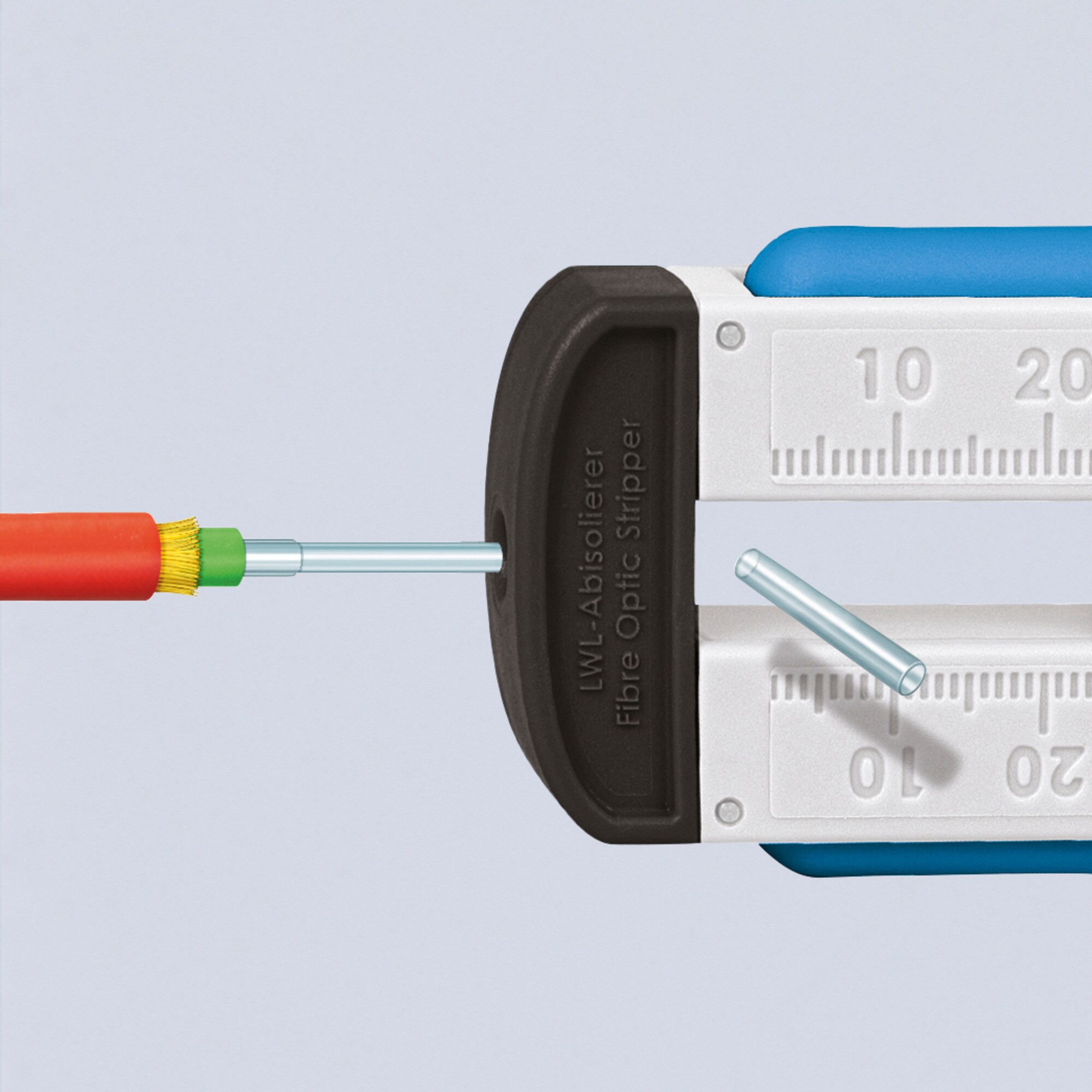 Knipex Abisolier-/ Abmantelungswerkzeug Abisolierwerkzeug 12 85 110 SB für Glasfaser