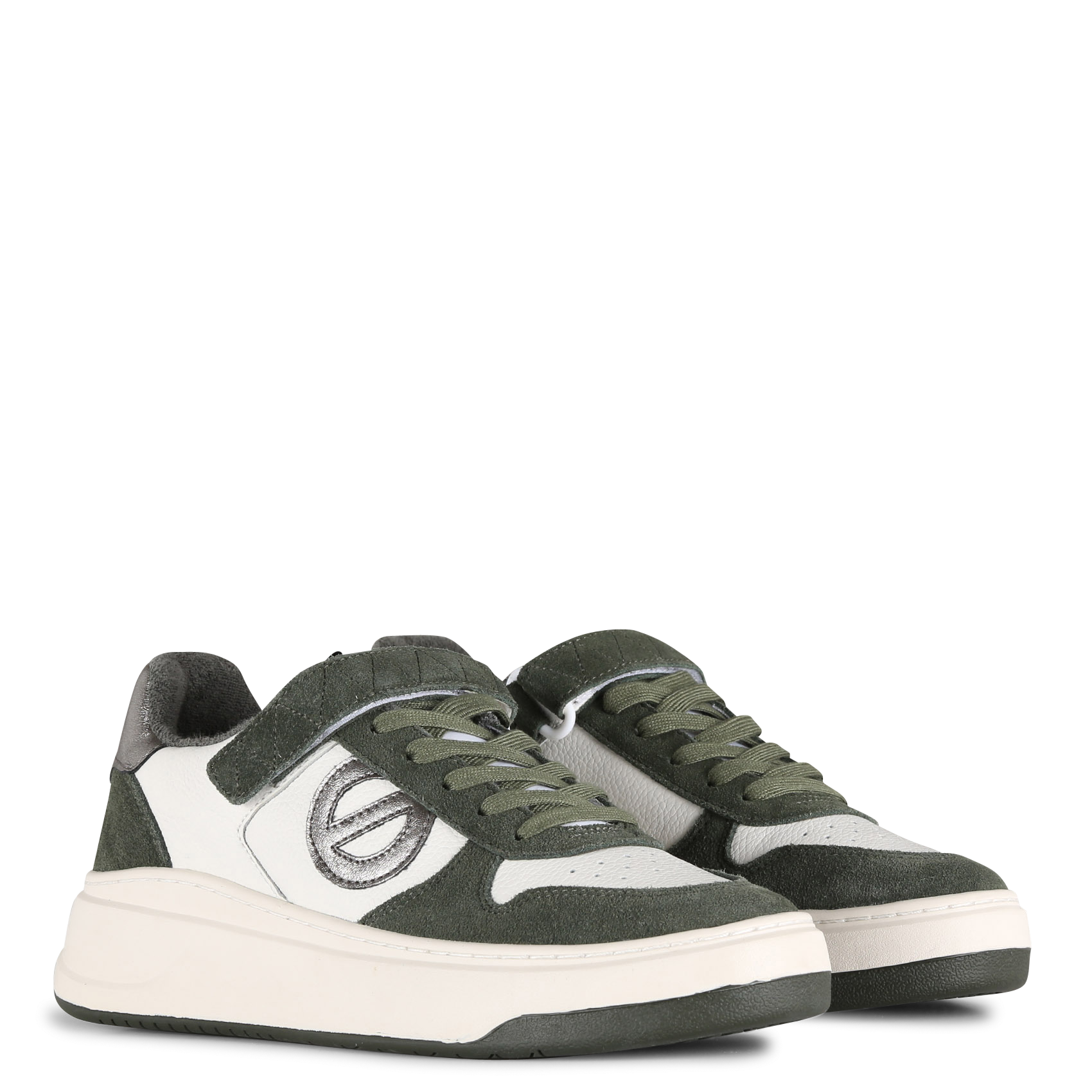 Baskets basses en cuir| Multicolore