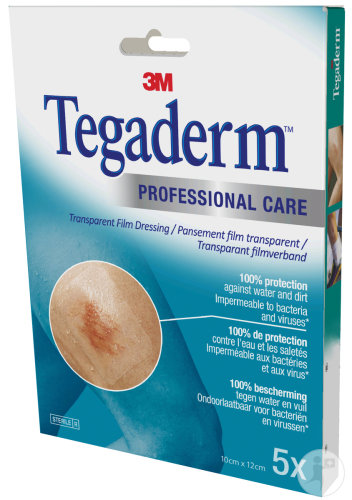 3M Tegaderm Pansement Transparent 10x12cm Pièces 5 (1626W/5)
