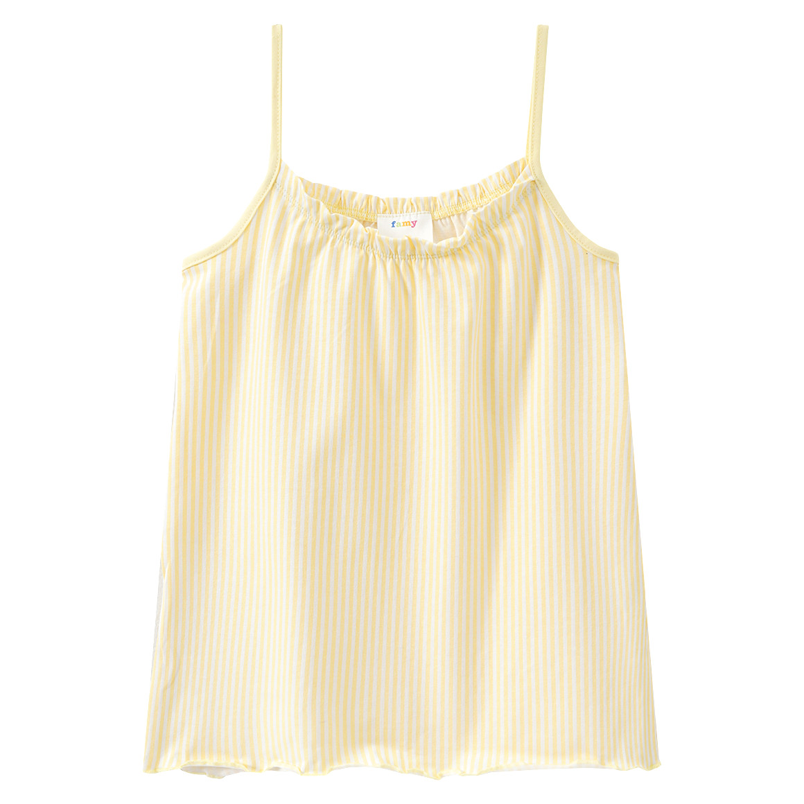 Famy 3 Mädchen Tops mit bunten Motiven hellblau / rot / hellgelb