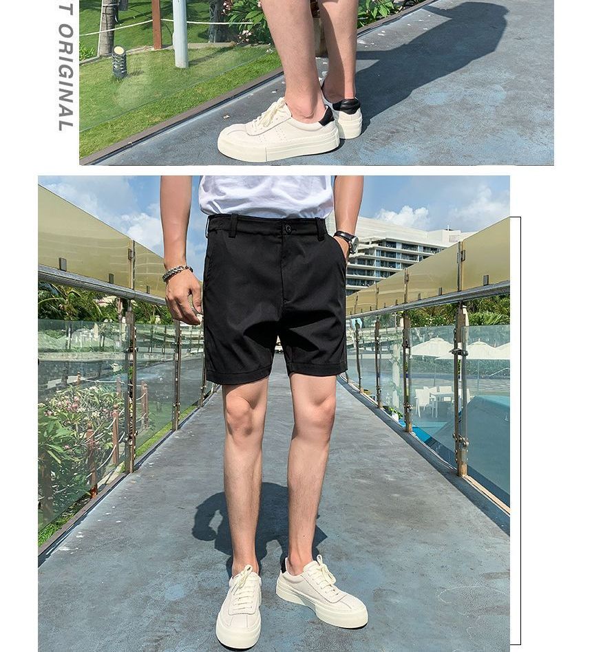 Ninine - Mid Rise Plain Shorts