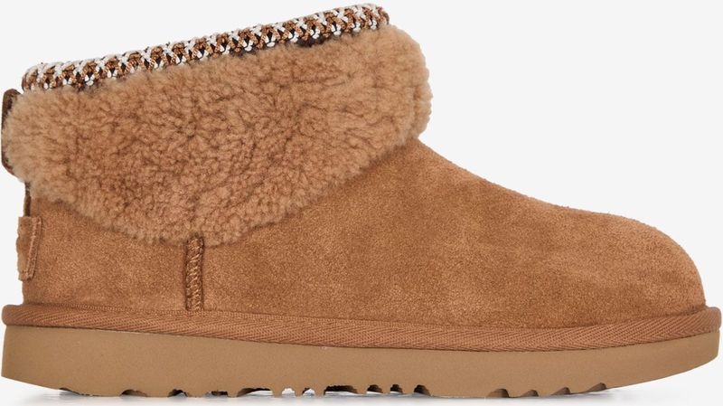Sneakers Ugg Classic Ultra Mini Maxi Curly - Kinderen  Bruin  Unisex