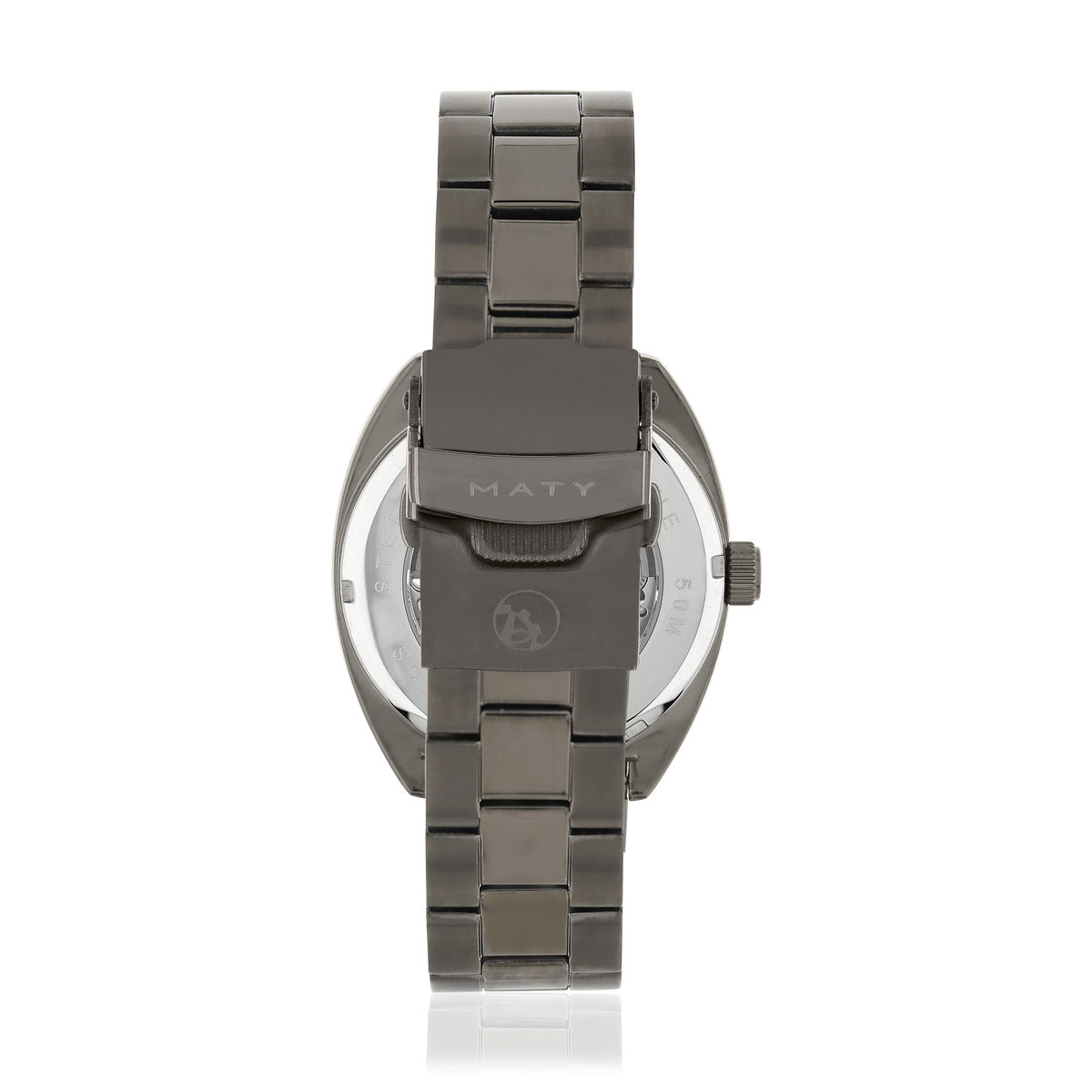 Montre homme squelette automatique acier bracelet acier