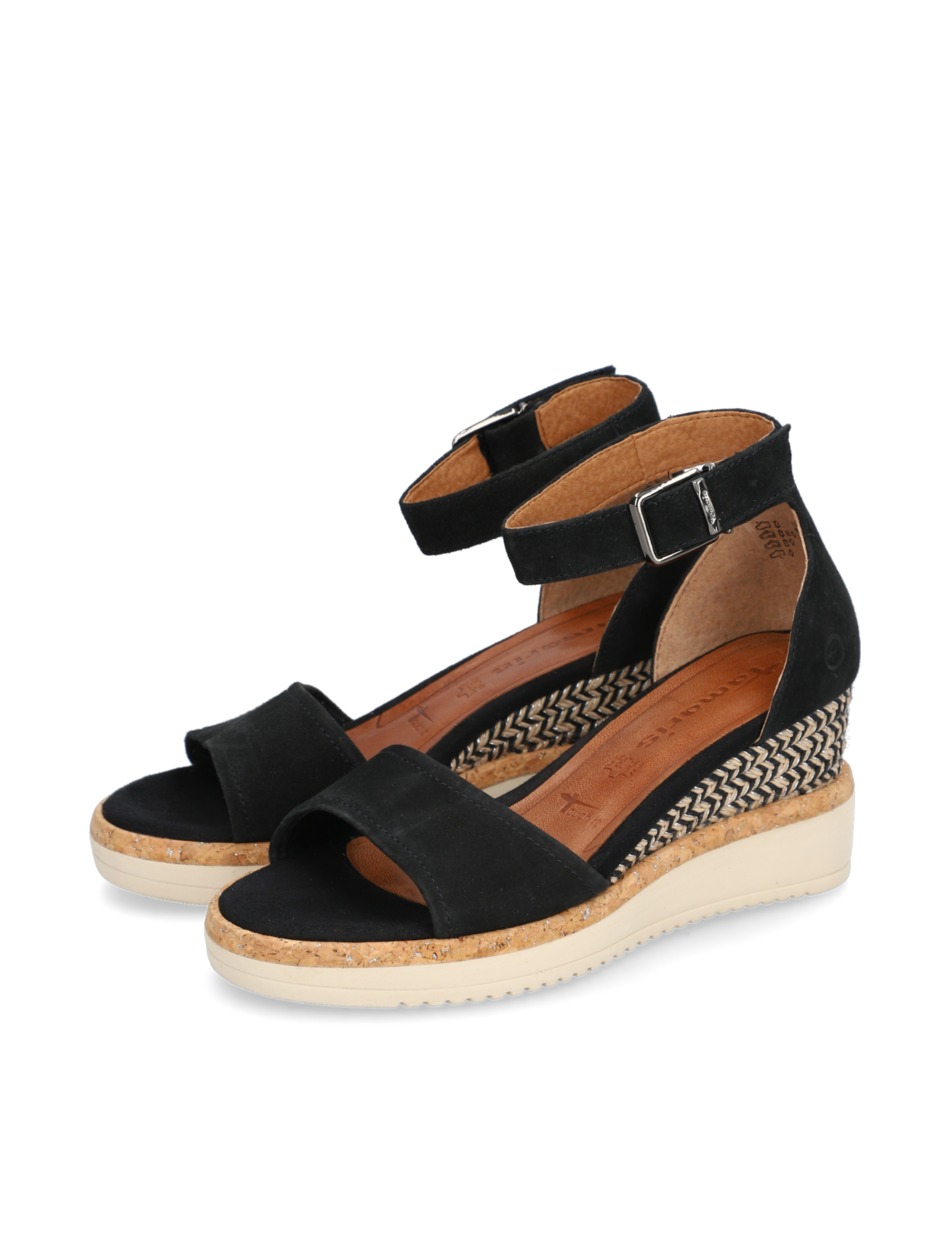 Veloursleder Keilsandale