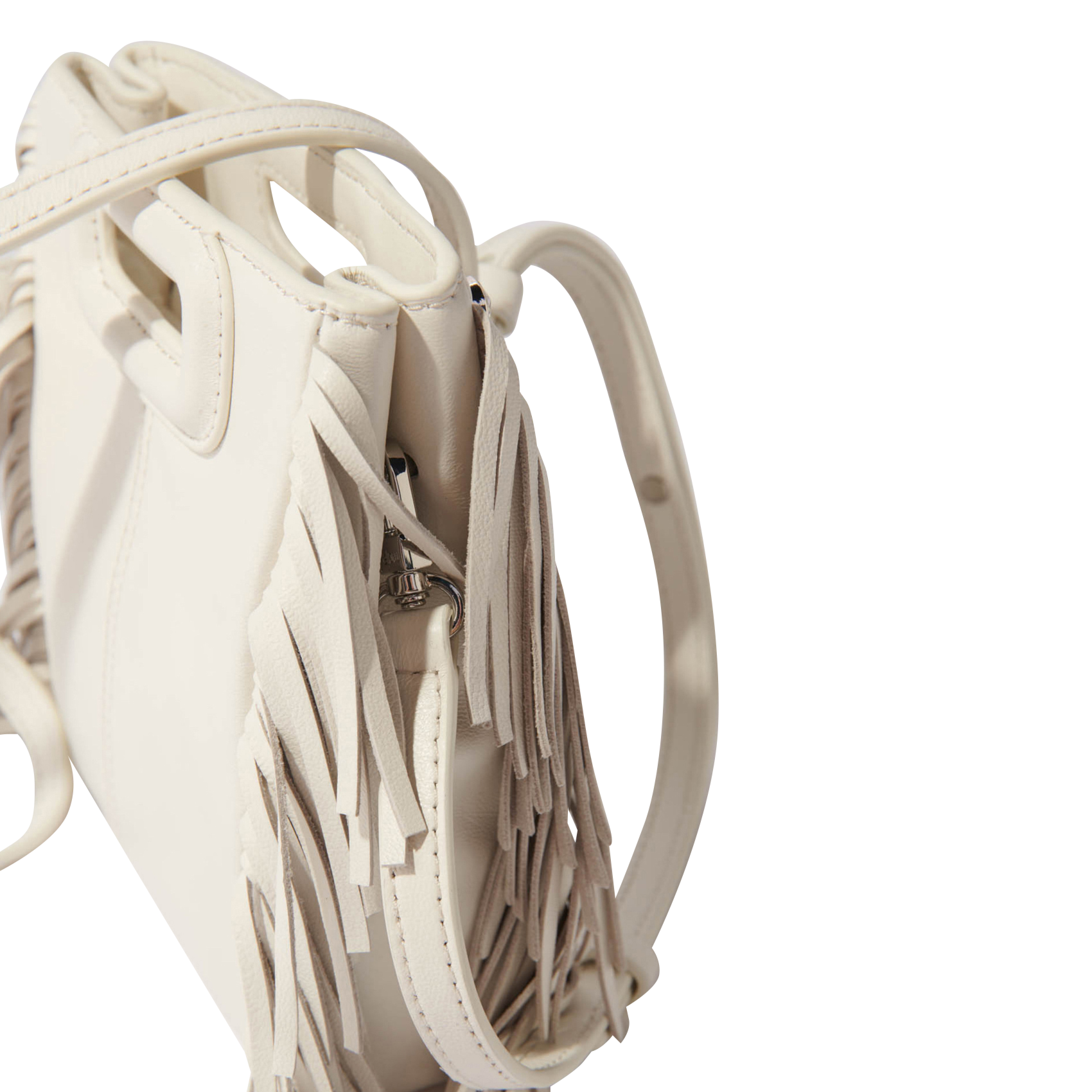 M MINI - Sac bandoulière en cuir | Blanc