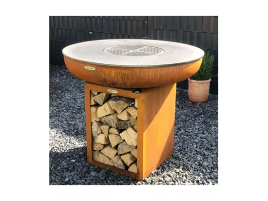 Barbecue brasero en acier Carus Diamètre 82 cm Hauteur 80 cm