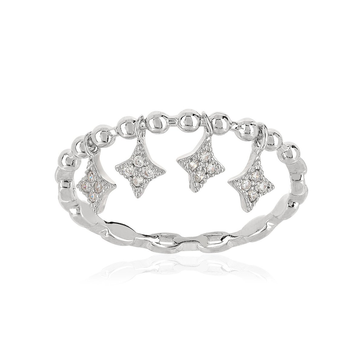 Bague argent 925 zirconias