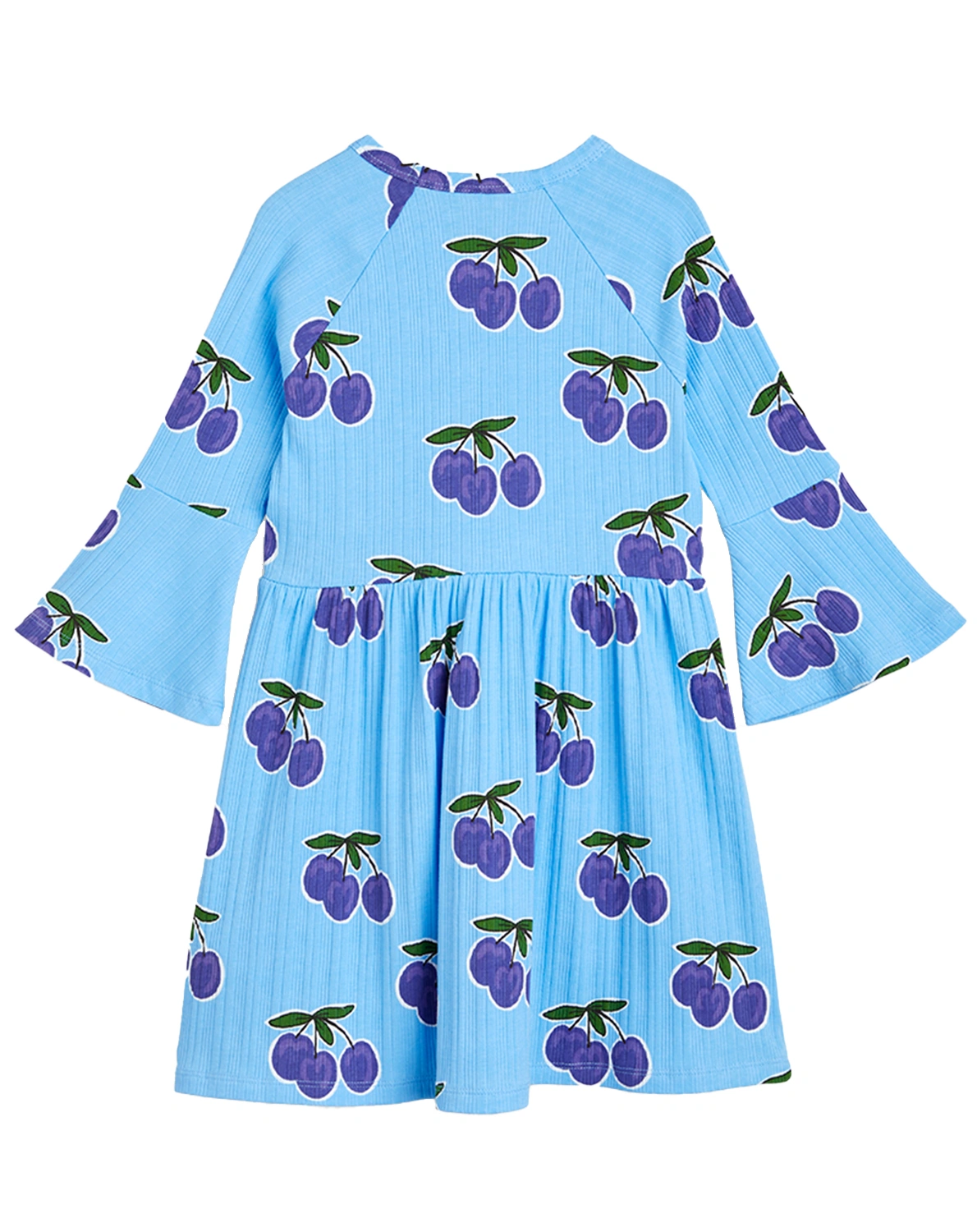 Kleid PLUM AOP mit Trompetenärmel in blue