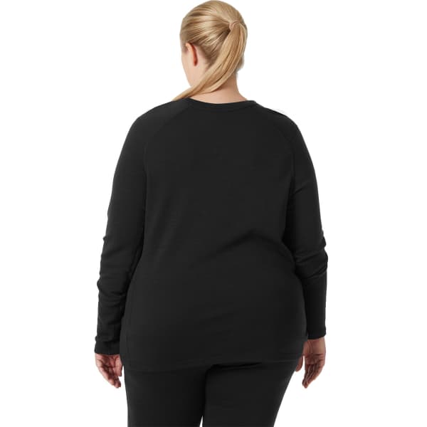 T-shirt thermique HELLY HANSEN W LIFA MERINO MIDWEIGHT CREW PLUS BLACK