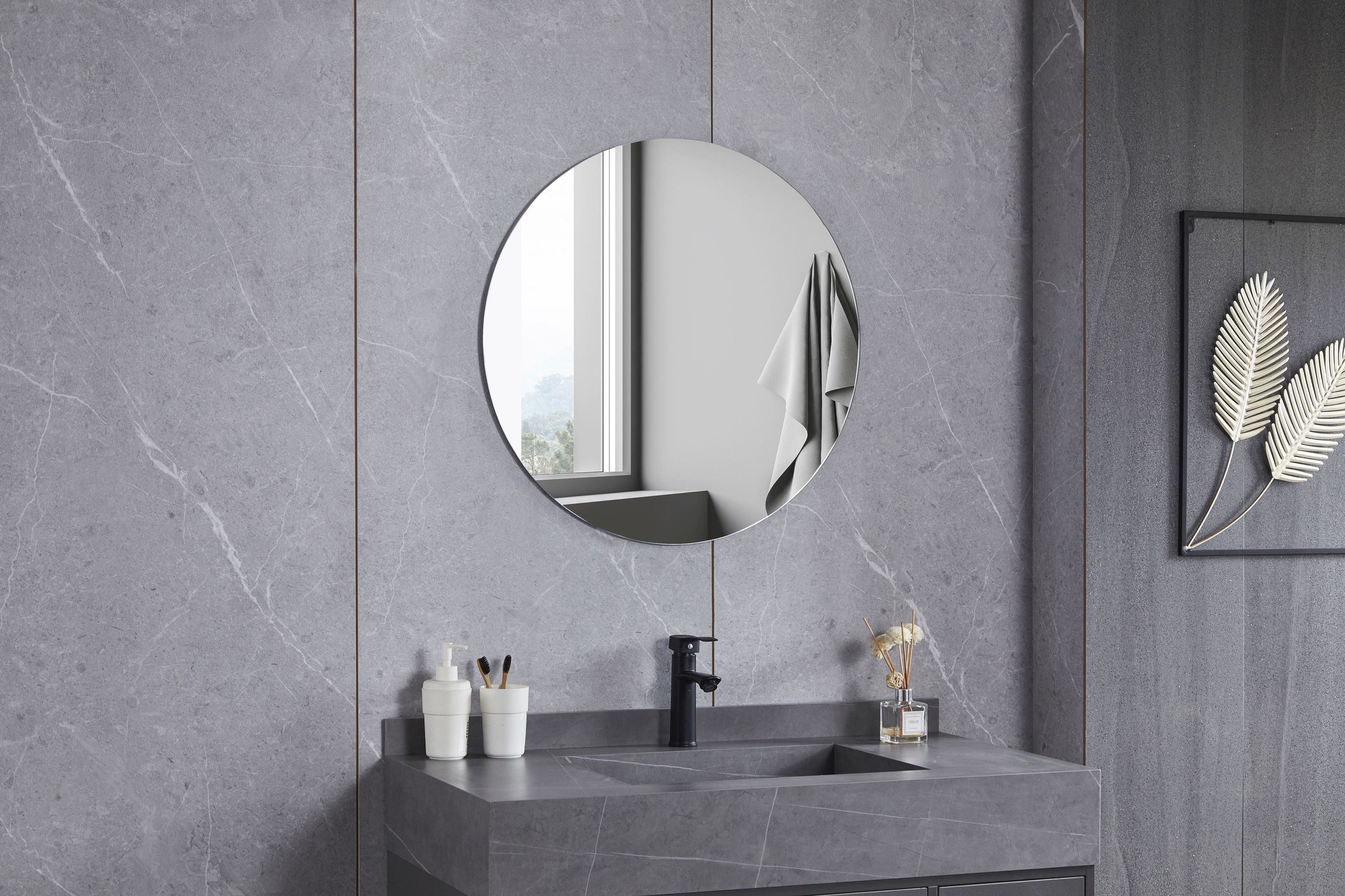 Wandspiegel rund 70 cm