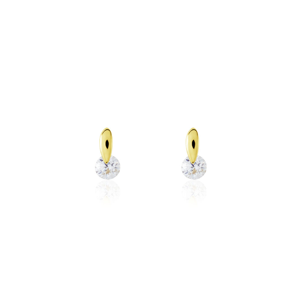 Boucles D'oreilles Pendantes Clementa Or Jaune Oxyde De Zirconium