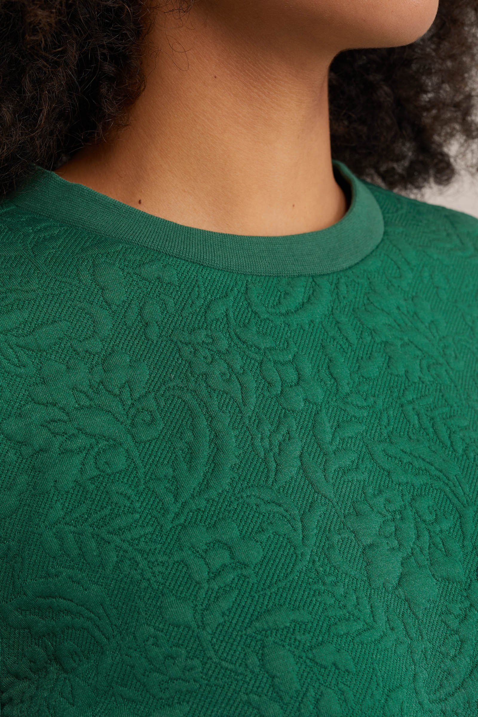 sweater met structuur WE Fashion Donkergroen