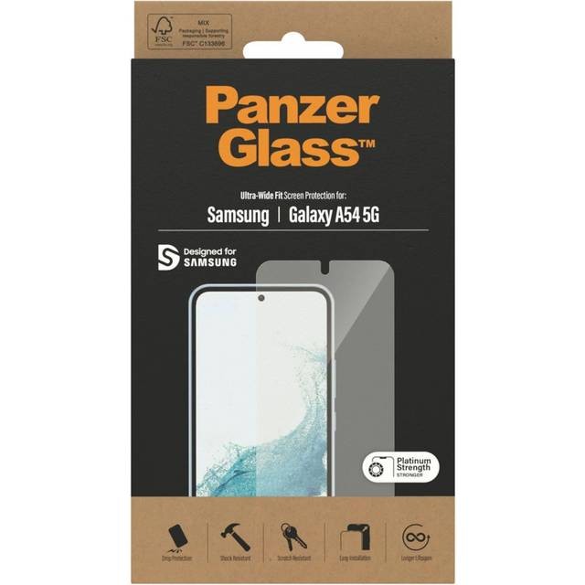 PanzerGlass - Skærmbeskyttelse Samsung Galaxy A54 5G - Ultra-Wide Fit