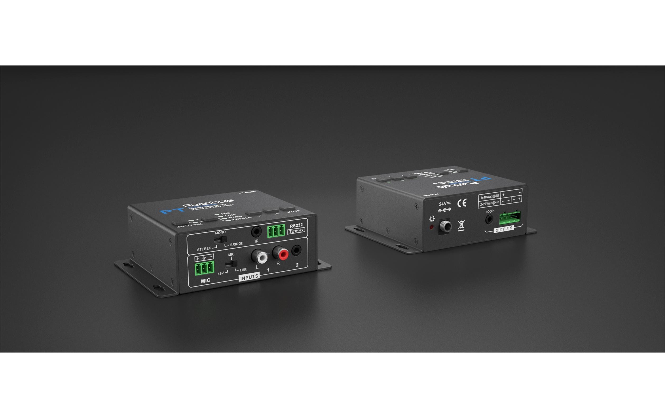Audioverstärker PT-AA220 2x20W Class-D<br>2x20W Class-D Audioverstärker