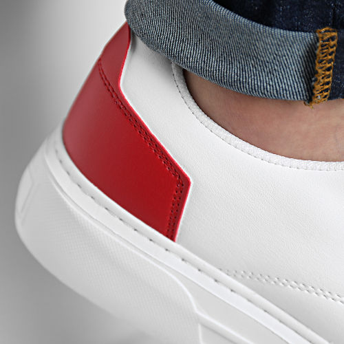 Baskets Détails Rouge 2343 Blanc