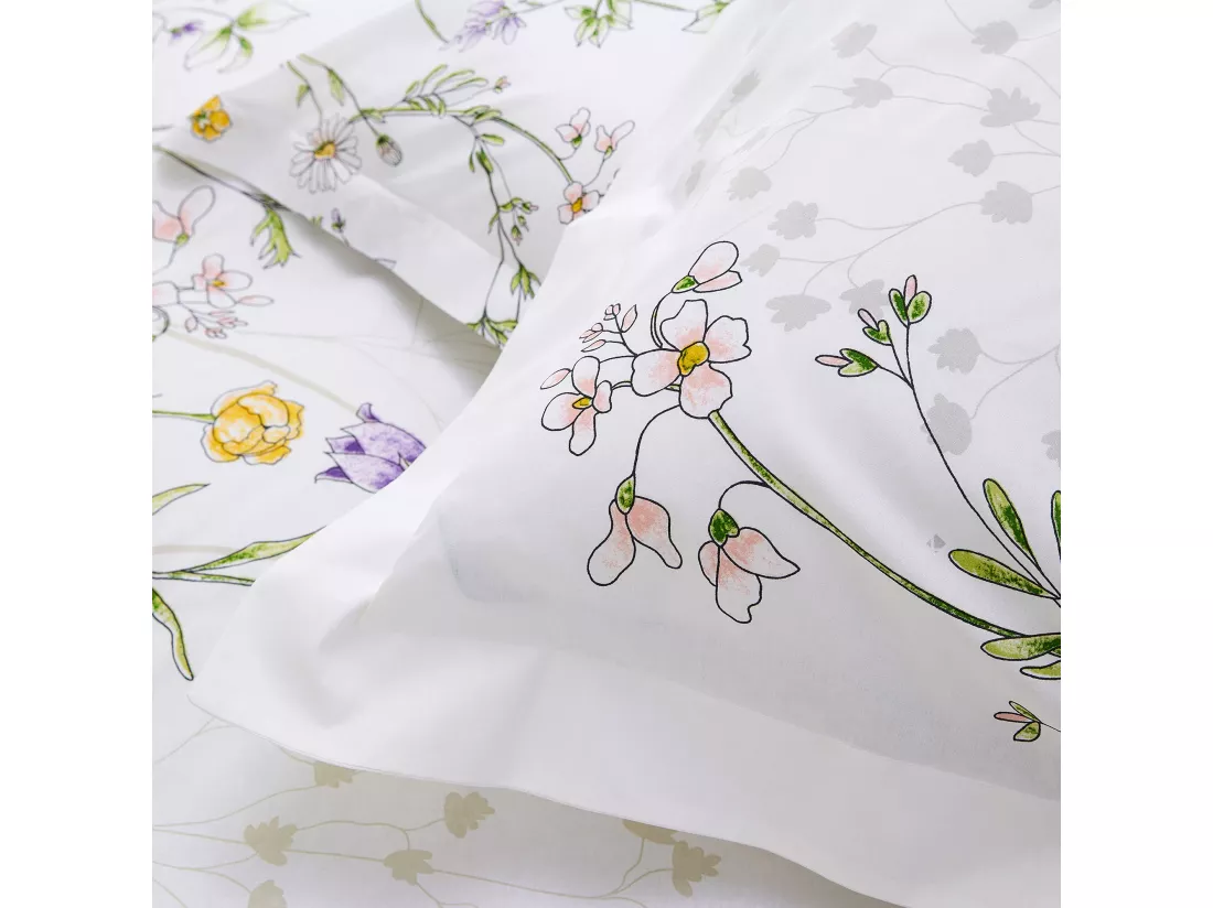 Housse de couette 200x200 cm coton FOLIFLORA Blanc