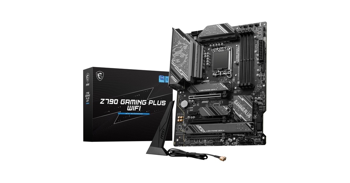 MSIZ790 GAMING PLUS WIFI socket 1700 moederbord  (Grijs/zwart, RAID, 2.5 Gb-LAN, WLAN, BT, Sound, ATX)