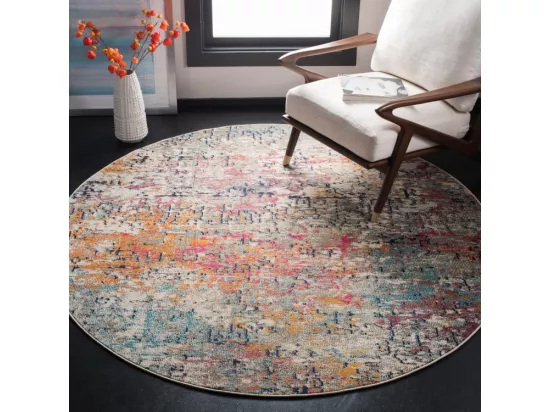 Tapis Grey & Pink 122 X 122 cm - Manjor