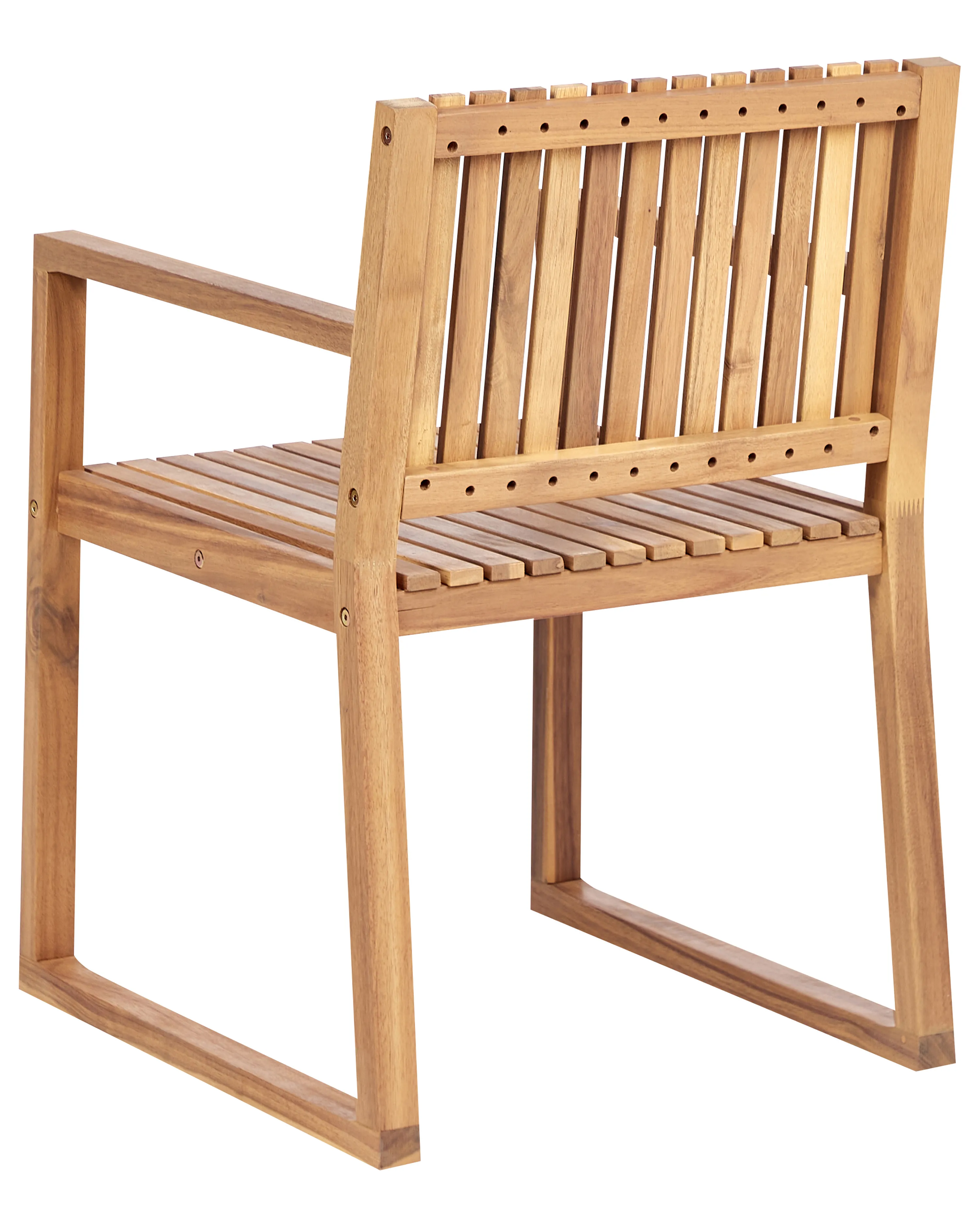 Set van 8 stoelen met zitkussen SASSARI II Gecertificeerd acaciahout Gebroken wit