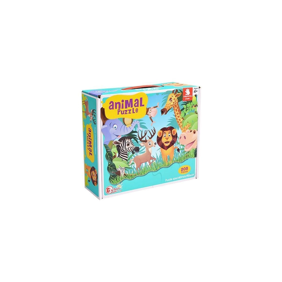 puslespill med 208 brikker, Jungle