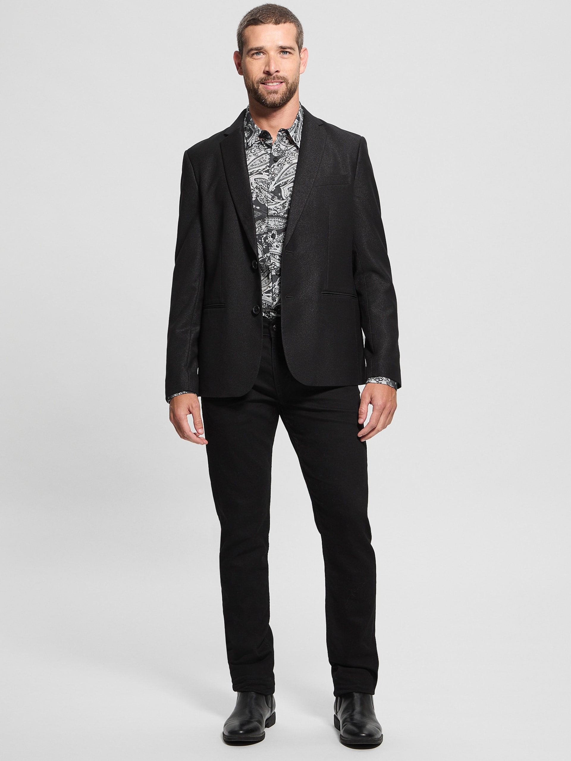 Blazer de sarja brilhante