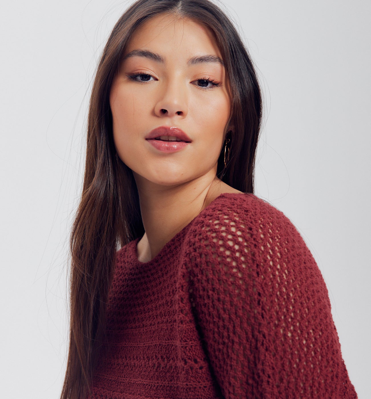 Pull ajouré Femme - Terre de sienne