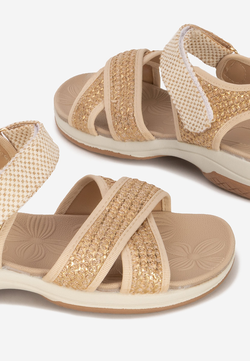 Sandales plates kaki Jianina