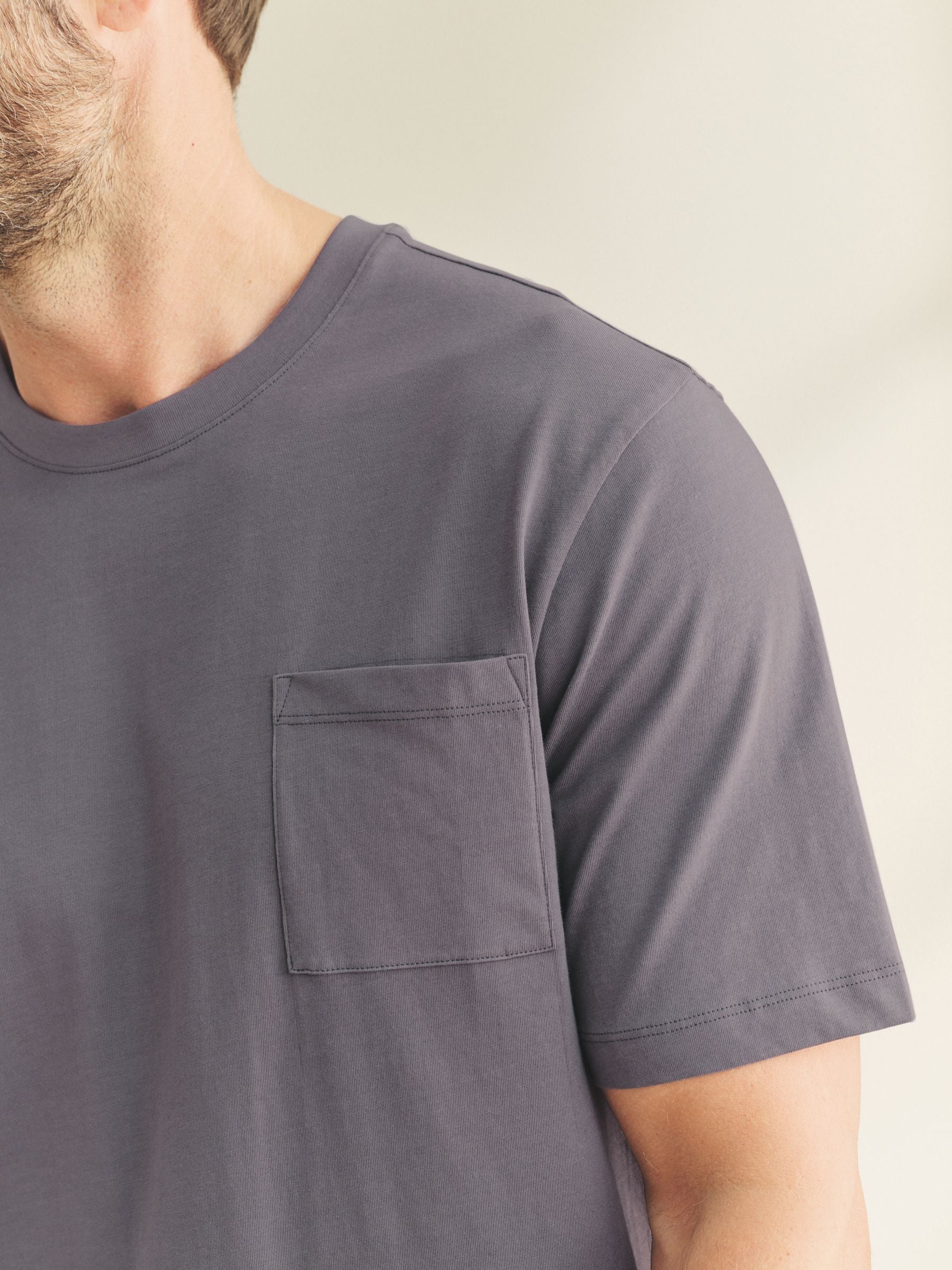 Lila/grijs gemêleerd - Jersey pyjama met korte mouwen