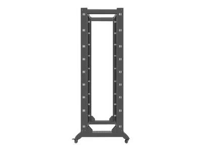Lanberg - Rack åben ramme - 4-pæl - sort - 42U - 19