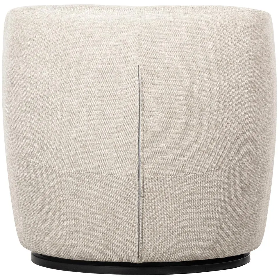 WOOOD Serra Draaifauteuil - Polyester - Off White - 68x70x77