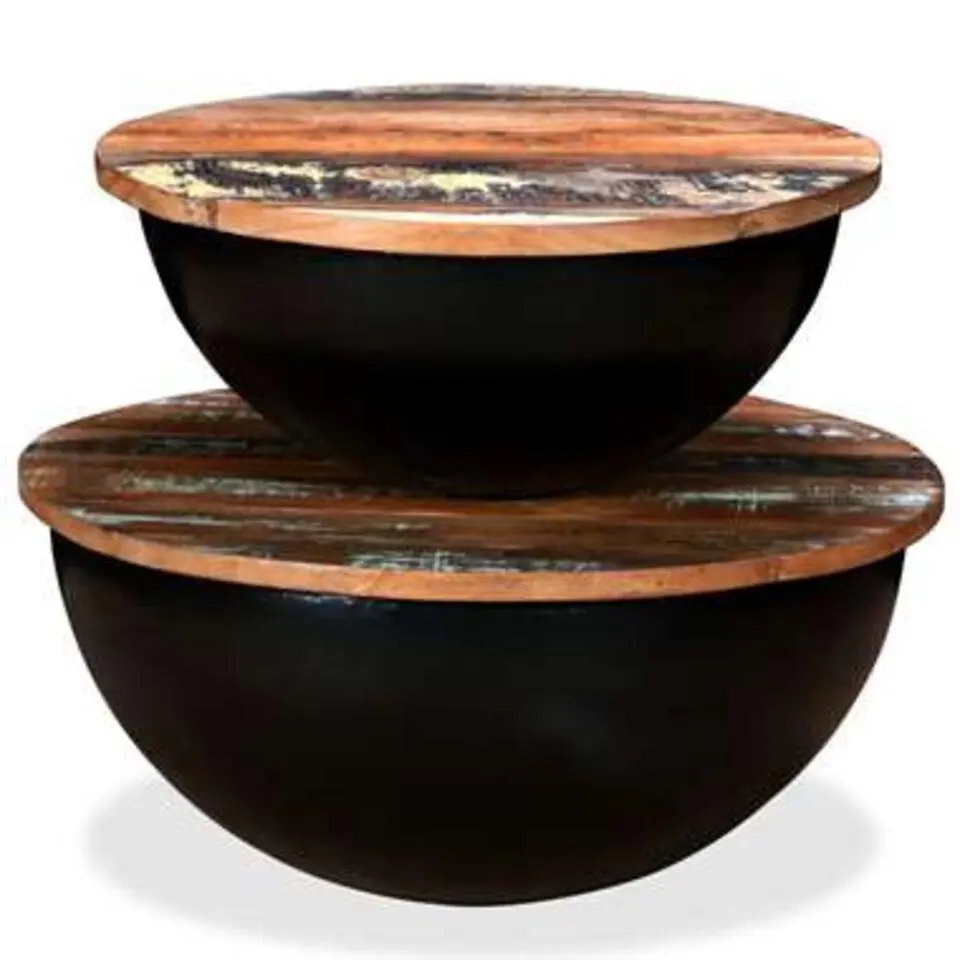 vidaXL - Salontafel - Zwart - Hout - 60 x 27 cm - 2 stuks