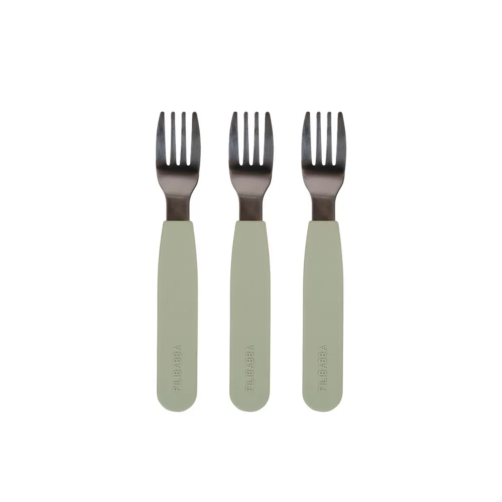 Filibabba Silikone gafler 3-pak - Green