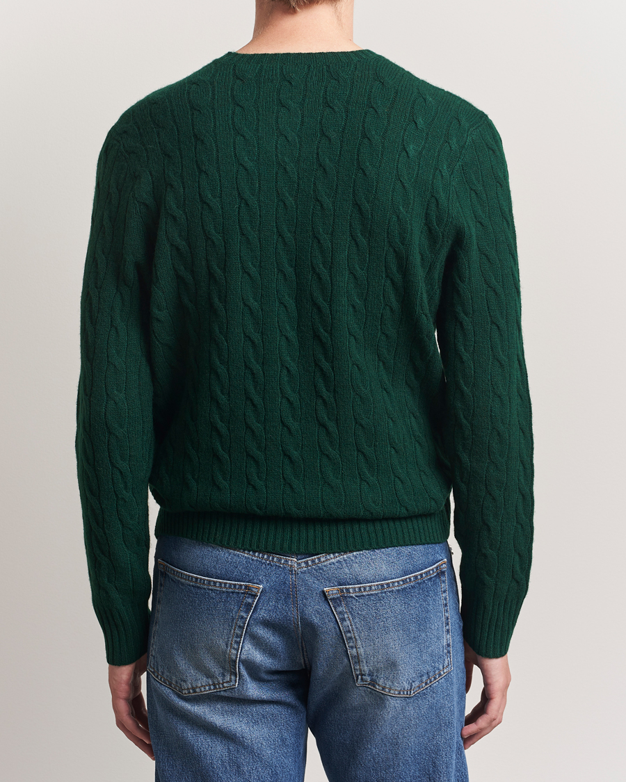 Polo Ralph Lauren Wool/Cashmere Cable Crew Neck Moss Agate