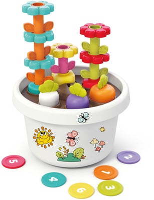 Kinder and Kids Montessorispill  Kreativ Potte med Planter og Klistremerker
