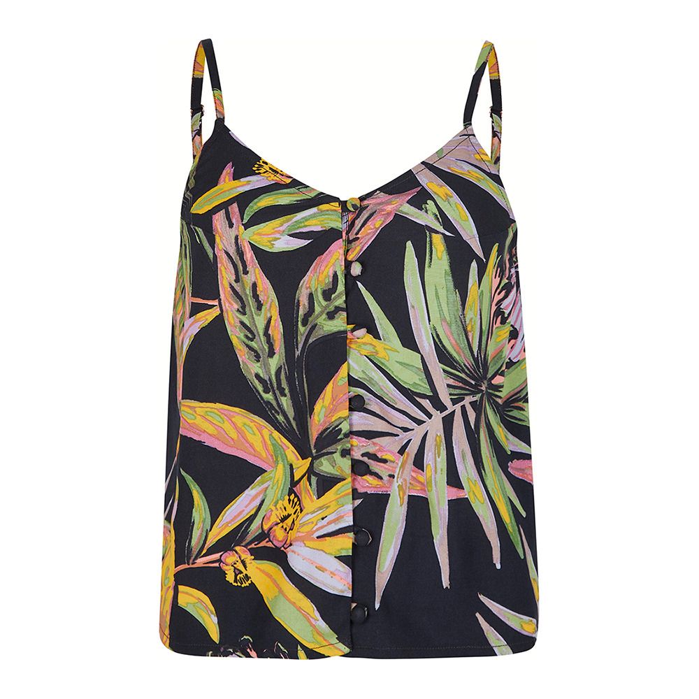 O'Neill TIARE - Débardeur Femme black tropical flower