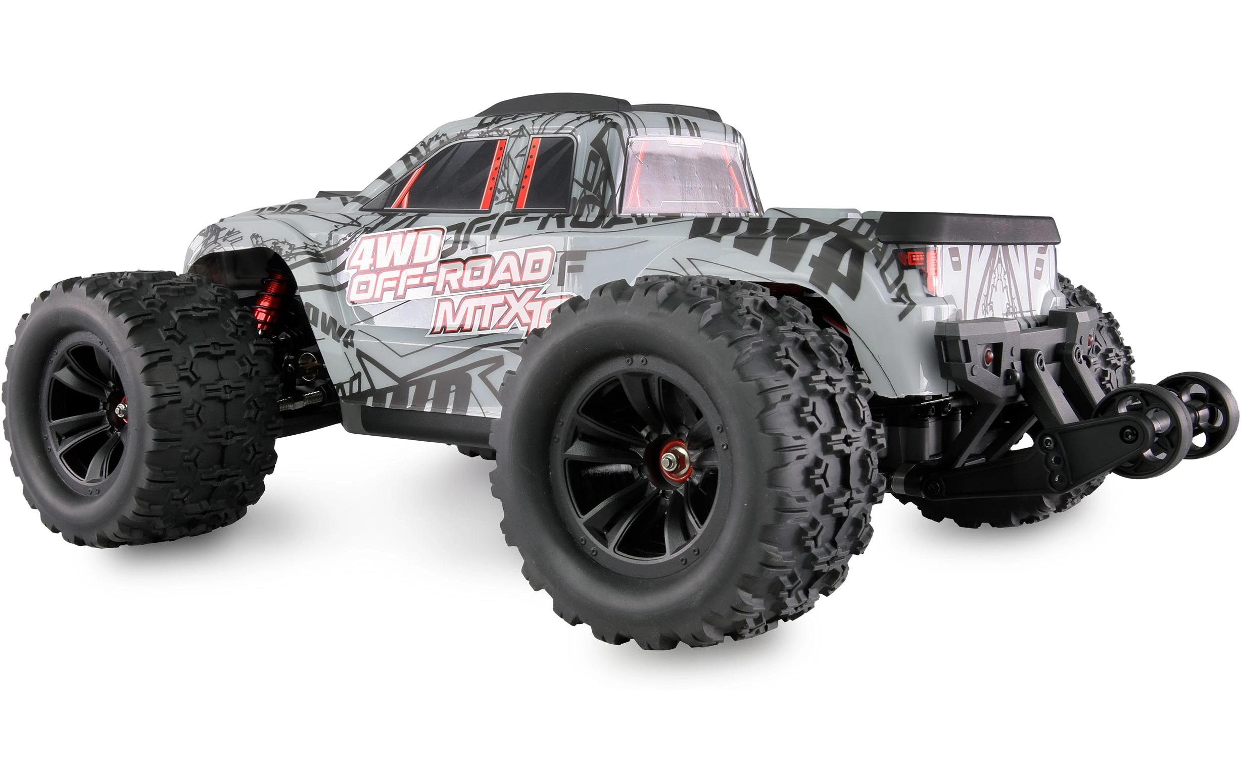 Monster Truck Hyper Go MTX10 1:10, ARTR, Grau<br>Off-Road RC-Modellauto mit leistungsstarken, überdimensionierten und einstellbaren Öldruckstossdämpfern für volle Kontrolle im harten Off-Road-Einsatz