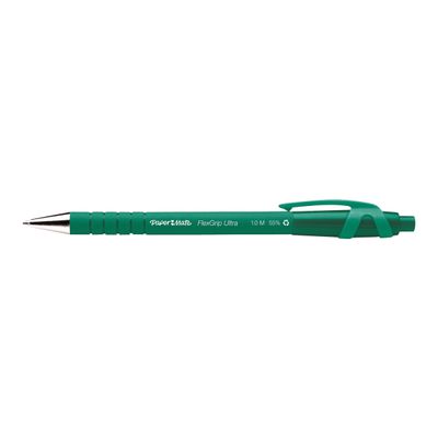 Paper Mate FlexGrip - 12 Stylos à bille - vert - rétractable