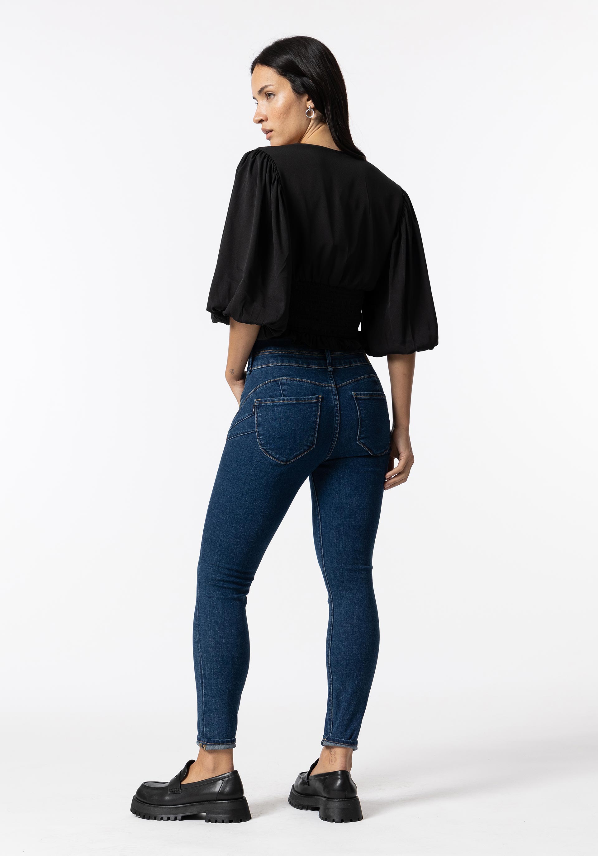 Jeans Double-up Skinny Cintura Alta