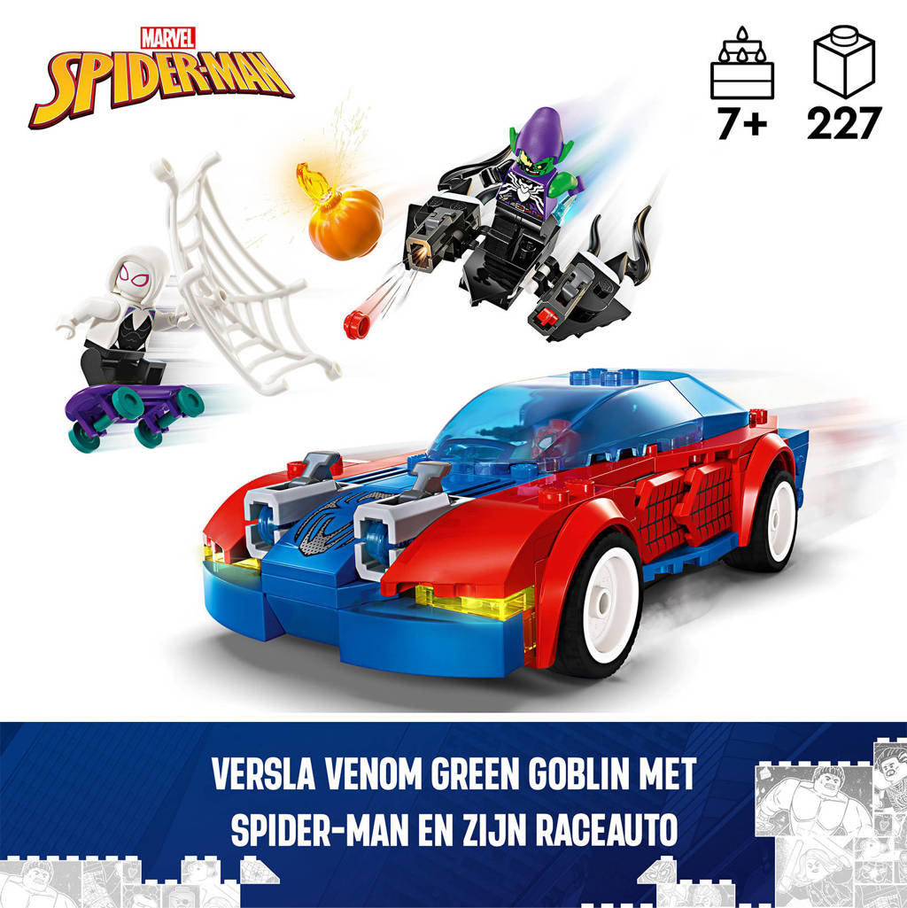 Leuke set en te combineren met andere helden.Marvel Spider-Man racewagen en Venom Green Goblin Bouwbare Spidey Speelgoed Set 76279