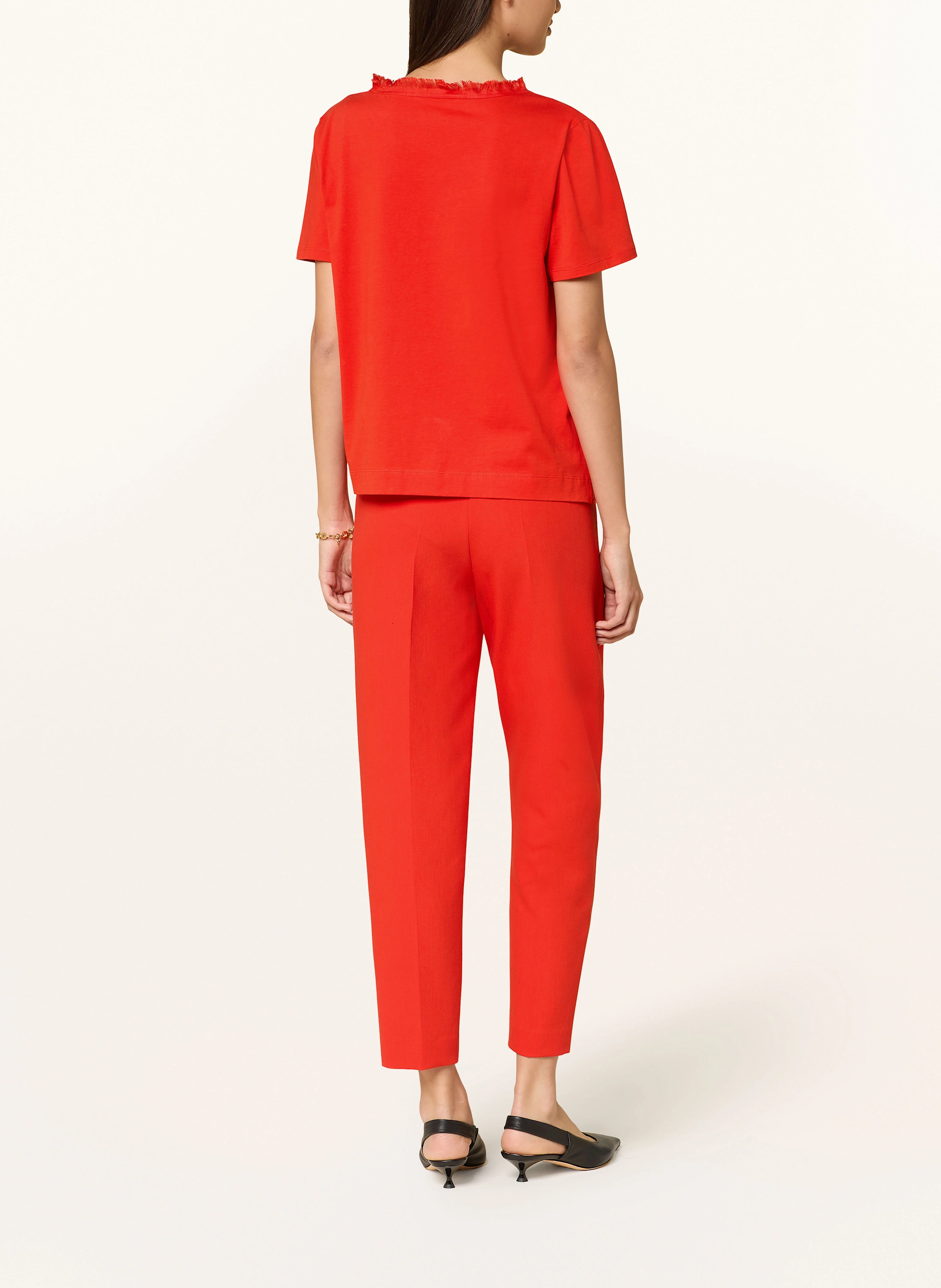 MARC CAIN Blusenshirt im Materialmix mit Leinen
