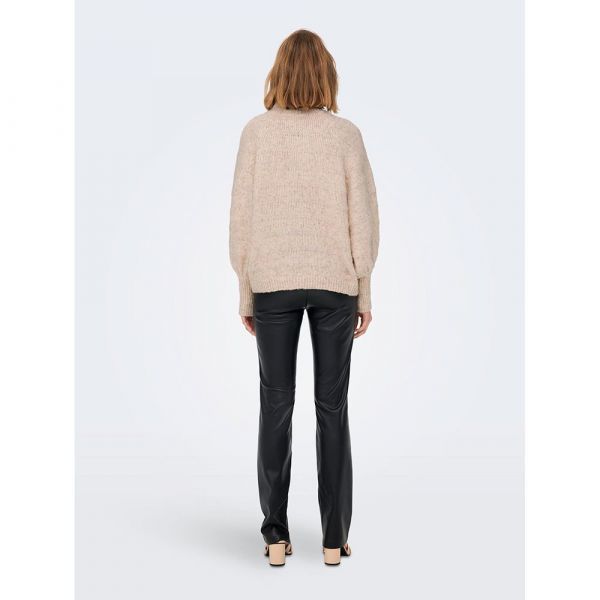 Only Celina Life High Neck Sweater Beige XS Mulher