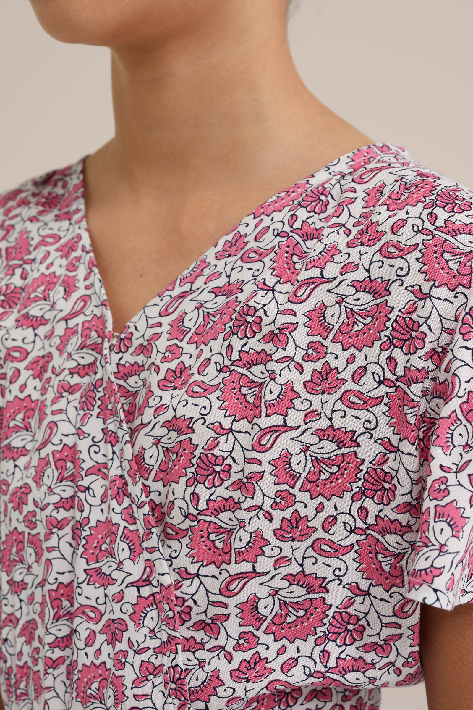 Meisjes jurk met dessin WE Fashion Roze